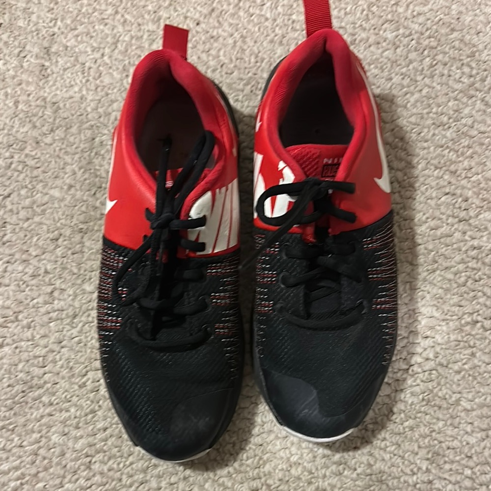 Nike Red and Black Athletic Shoes